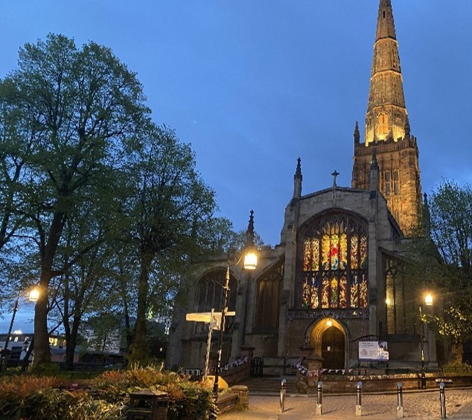 Church front view-Night