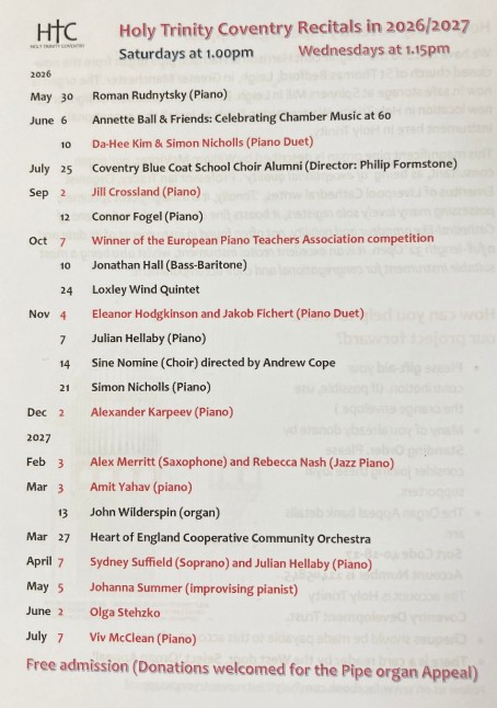 Recitals 2026 updated14th June